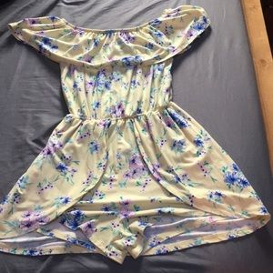 Yellow and Floral Romper